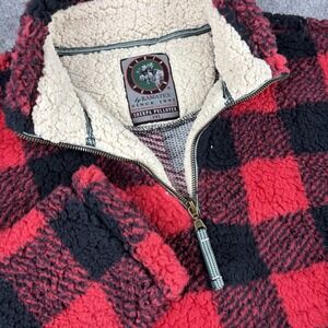 Cabin Fever By Ramatex Pullover Women's 2x Sherpa‎ Red Black Fluffy Cozy Buffalo